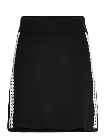 Objrashia Knit Hw Re Short Skirt 134 Black Object