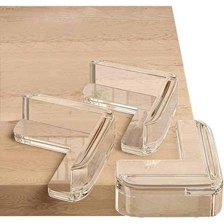 20 stk babybordhjørnebeskyttere, transparente møbelhjørnebeskyttere, myke og høy elastisitet, beskytter babyen mot skarpe hjørner på bord (L-form)