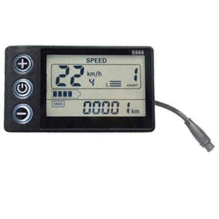 24V 36V 48V 60V Vattentät LCD-display S866 Kontrollerpanel Instrumentbräda Elcykeldisplay för El