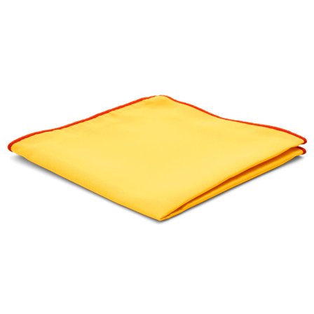 Poszetka w kolorze kanarkowym Basic dla mężczyzn - Jednokolorowe poszetki