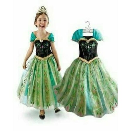 (AZC) Underbar Prinsesse Anna Kjole