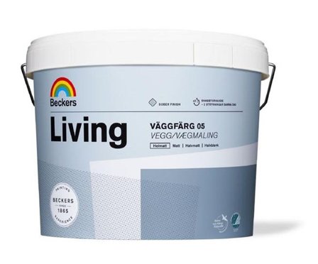 Beckers Väggfärg, Living 05 helmatt, 10L, Valfri kulör, Färg & tapeter