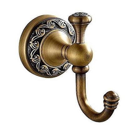 Antiikkinen Messinkinen Pyyhekoukku, Kylpytakki Koukut, Seinään Asennettava Retro Yksinkertainen Ovi Vaateripustin