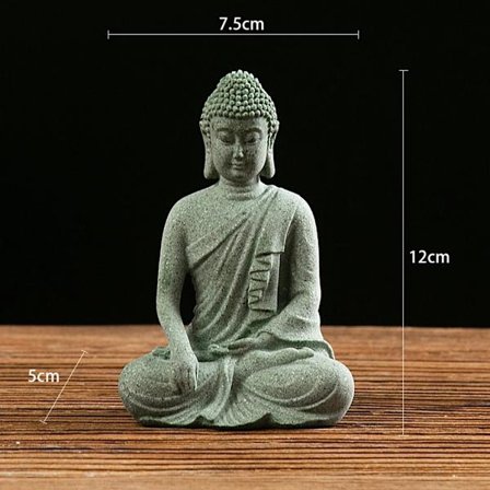 Skulpturer och figurer trädgårdsdekoration sittande buddha hartssten zen effekt utomhusstaty för hemmet