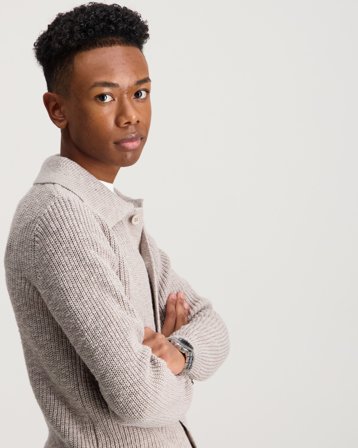 Brand Island WOODS CARDIGAN KNIT KID Szary Swetry Chłopiec - Kids Brand Store