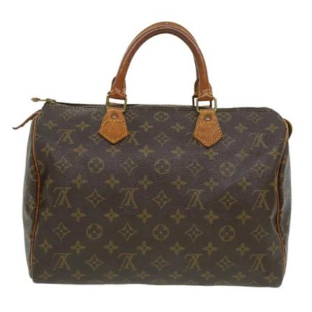Louis Vuitton Vintage, Pre-owned Speedy 30 Monogram Handbag Bruin, unisex, Maat:ONE Size,leather