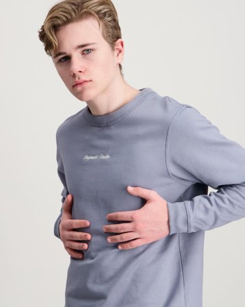 Jack & Jones JORNORREBRO EMB SWEAT CREW NOOS JNR Blå Trøjer Dreng - Kids Brand Store