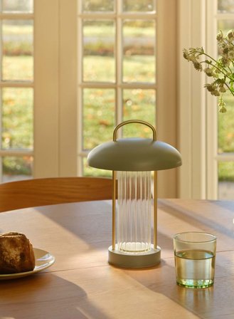 Mirano oppladbar bordlampe H29 - støvete grønn