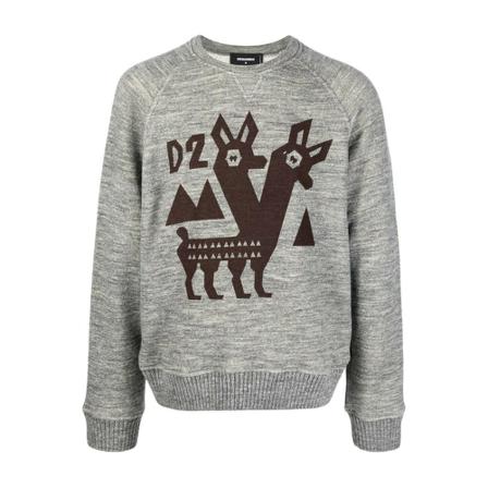 Dsquared2, Sweatshirts Grijs, Heren, Maat:M
