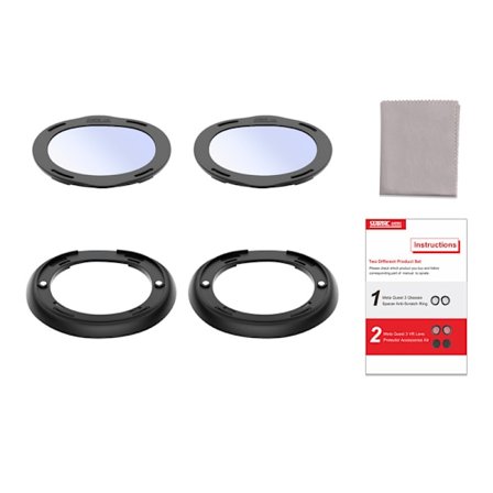 Transparent Meta Quest 3 receptbelagd linsram (självförsedda linser krävs)