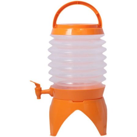 Vattenkanna - Vikbar Vattenkanna - Jerrycan för Vatten - Behållare - Orange Färg - Vikbar - Vattenkran - Vatten