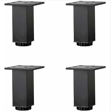 4 st (15 cm) höjdjusterbara möbelben i aluminiumlegering, soffbord