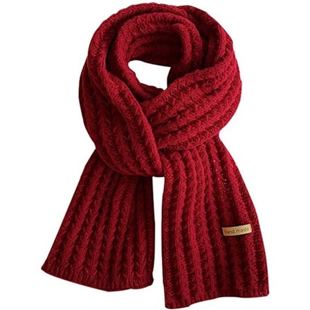 ING Vinterlangt skjerf for kvinner, stort mykt strikket skjerf, vintage kasjmirskjerf, parsjal, egnet for utendørsaktiviteter om høsten og vinteren