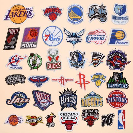 35 basketball laglogo broderi klær klistremerker badge klær patch klistremerker laglogo NBA broderi badge lagmerke