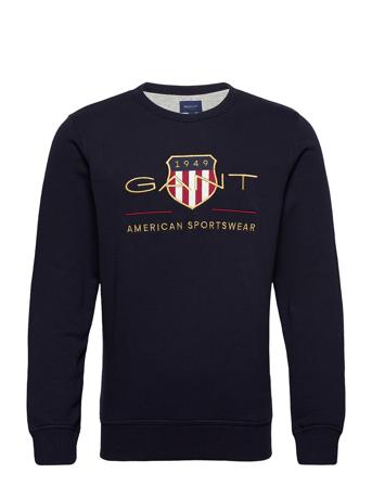 Archive Shield C-Neck Sweatshirt Trøje Blå GANT