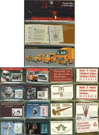 Danmark - Samling af frimærkehæfter i 1 ringbind