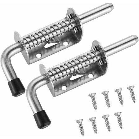 IC 2st Garagedörrslås Grindlås, Fjäderlås 304 Dörrbult i Rostfritt Stål, Skjutdörrar Grindar 128mm