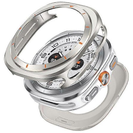 Kompatibelt skyddsfodral för Samsung Galaxy Watch Ultra 47mm, Klockram i aluminium PC