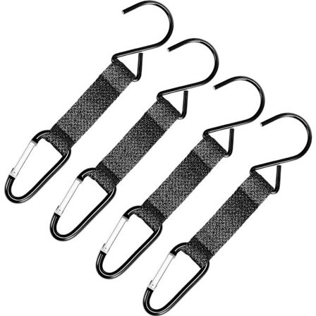 4 stk. Baseball taskehegn kroge nylon sikkerhedsspænder hegn krog