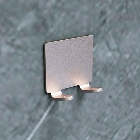 To barberhøvelholderkroker uten boring, veggmontert hylle