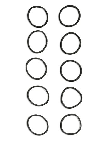 Pcbasic 10-Pack Hair Elastic Black Pieces