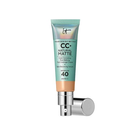 IT Cosmetics CC+ Cream Natural Matte Foundation for Oily Skin with SPF 40 Medium, Makeup, Ansigt, Foundation