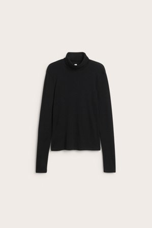 Kappahl | Polotröja i merinoull Svart XL | Svart