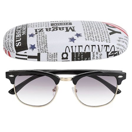 Progressive Multifokus Læsebriller Progressive Ridsefast Fotokromiske Computerbriller til Mænd Kvinder Blank Sort Ramme +200YMMR)