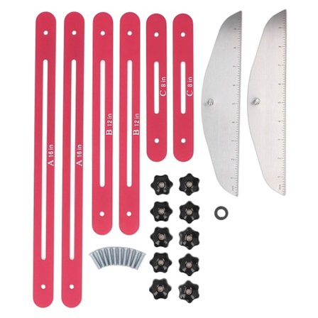 11-60 tommers trappetrinnmal, gjenbrukbar trappetrinnmal, jigmåleverktøy for stigerør, hyller, gipsvegg