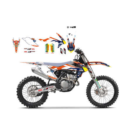 Kit Adesivi/Grafiche Blackbird Replica Trophy 2016 - KTM 250 EXC SIX DAYS 2017-2023