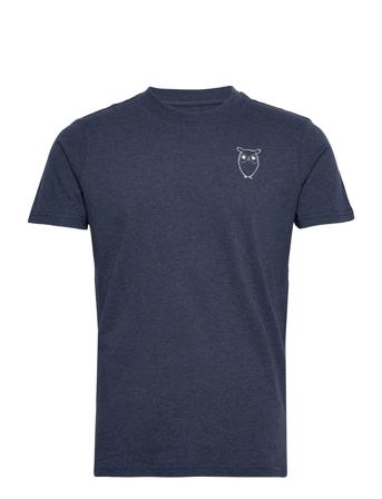 Alder Owl Chest Tee - Gots/Vegan Blue Knowledge Cotton Apparel