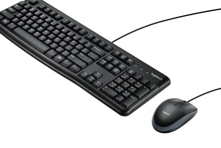 Logitech Desktop MK120 - tastatur- og mussett - QWERTY - US International Inn-enhet