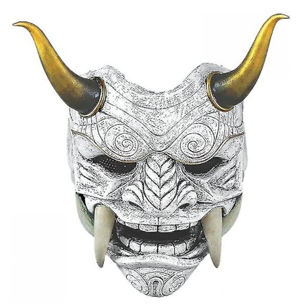 Samurai Oni Maske Japansk Hannya Hodeplagg Maske Halloween Cosplay Kostymefest Rekvisitt