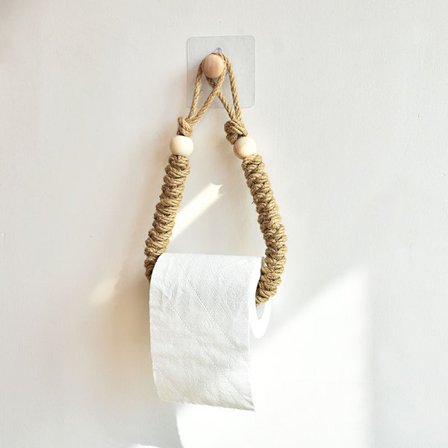 1 st toalettpappershållare rep (60 cm), toalettpappershållare toalett