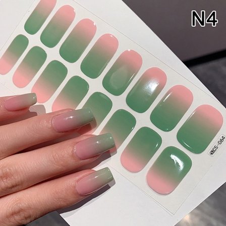 1 Ark Gel Nagel Wraps Polish Strips Semi Härdad Gel Nagel Sticker