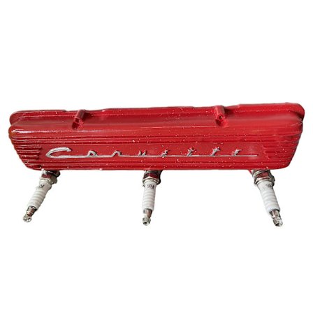 Uusi Vintage Corvette Script Valve Cover Hook, seinäteline, raskas, seinäteline, 100% uusi