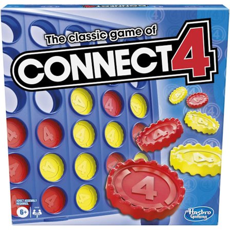 Hasbro Gaming Connect 4 Classic Grid, 4 på rad-spill, Strategiske brettspill for barn, 2 spillere. For familie og barn, fra 6 år og oppover