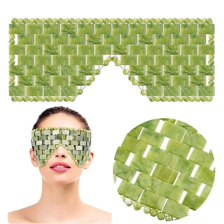 Natural Jade Eye Mask Cooling Sleep Eye Facial Spa Mask -naamio