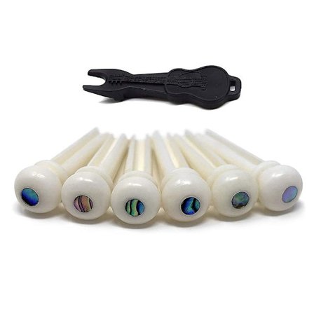 Guitar Cattle Bone Material Acoustic Guitar Bridge Pins Med Pearl Shell Dot Til Akustisk Folk Guit
