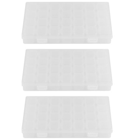 3 sæt 28 slots diamantmaleri bokse arrangør diamanter broderi tilbehør til DIY kunst håndværk syning