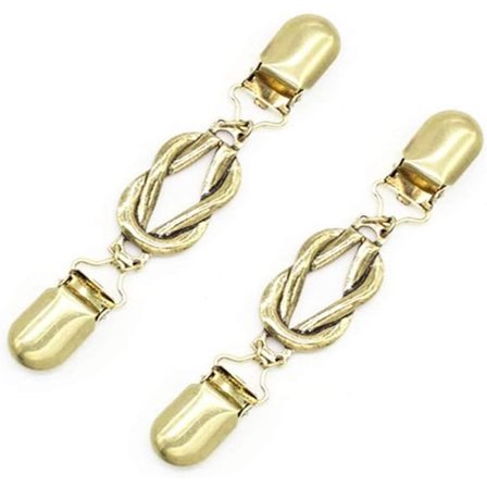 2 delar retro tröja clips kofta brosch (guld)