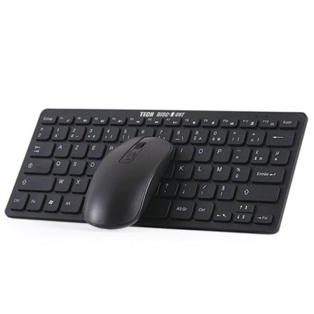 Trådlöst tangentbord och mus - TD - Ultra tunt - 2,4 G - Tyst tangentbord - Fransk