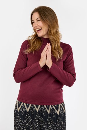 SIGNATURE - Strik - Bordeaux - Turtleneck