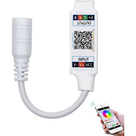 Mini Bluetooth RGB-kontroller DC 5V 12V 24V Musikk BT Smart App Strip Light Controller for RGB LED St