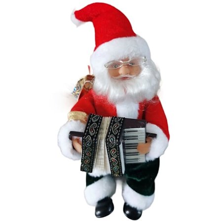 Elektrisk juledukke legetøj hofte rystende flanel dansende julemand legetøj til børn A