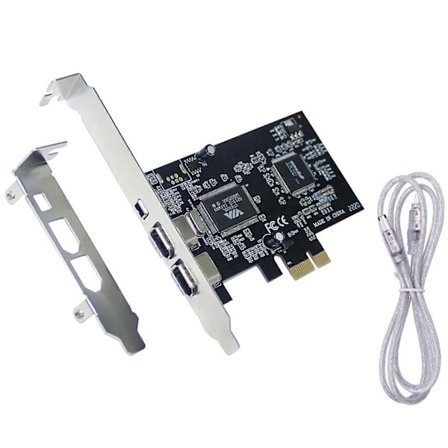 PCI-E til 1394 FireWire-kort, PCI-Ex1 til IEEE 1394 3-ports FireWire-kort, støtter 1440X1080 oppløsning, med 0,8M 1394-kabel