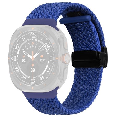 Samsung Galaxy Watch Ultra 47mm flätat armband magnetiskt vikbart spänne klockarmband - Blå
