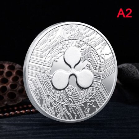 1:a Pläterad Ripple Coin XRP CRYPTO Jubileums Ripple XRP Col Silver