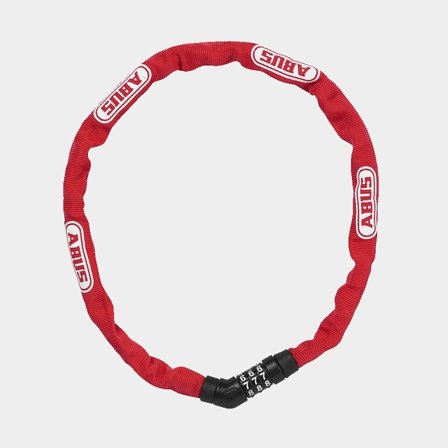 Kettingslot met code / combinatieslot ABUS Steel-O-Chain 4804C, 75 cm, Ø4 mm, rood