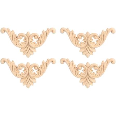 Galaxy Möbeldekor DIY Massivt Træ Hjørneindlæg Dekaler (8*8) 4 Styk 8*8cm